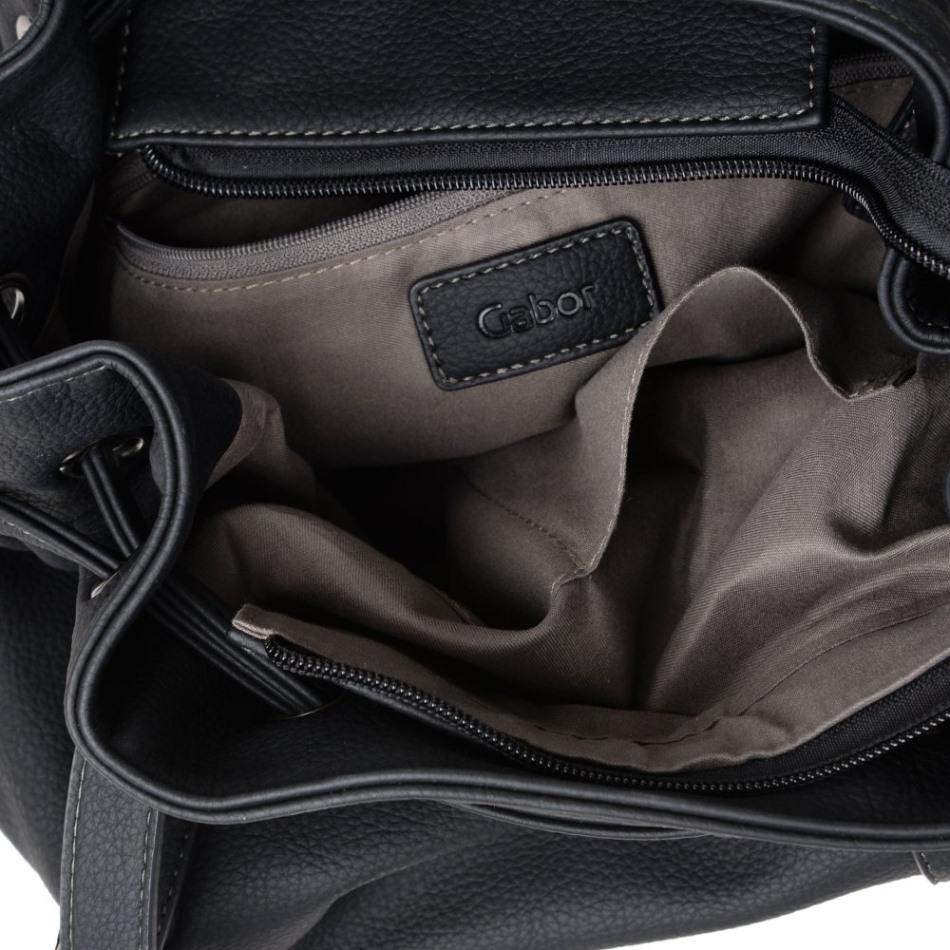 Gabor Imprimé Noir | Sac à Bandoulière Exclusif Malu Pour Femmes Avec Cordon De Serrage